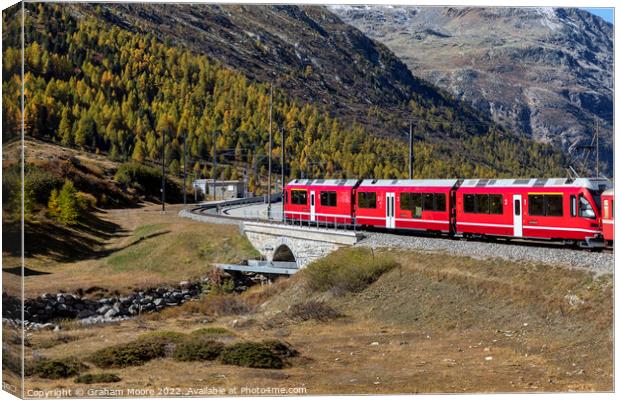 Bernina Diavolezza Canvas Print by Graham Moore