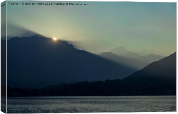 Lake Como sunrise Canvas Print by Graham Moore