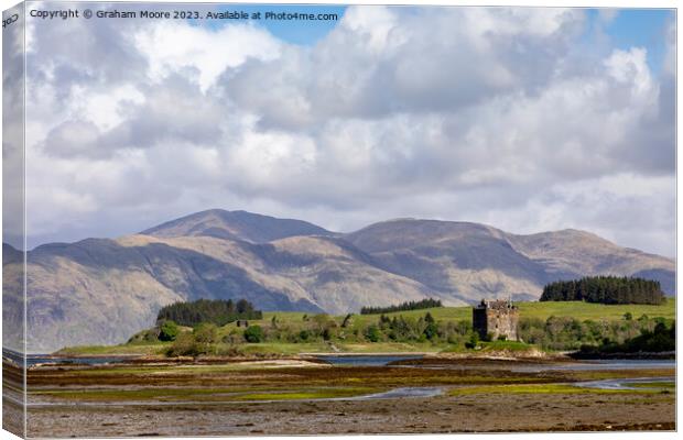 Castle Stalker Appin Scotland Canvas Print by Graham Moore