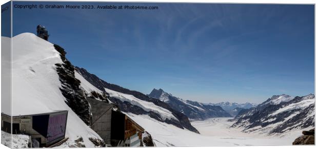 Jungfraujoch and Aletsch Glacier Canvas Print by Graham Moore