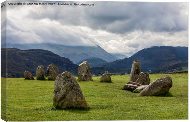 Castlerigg looking south Canvas Print by Graham Moore