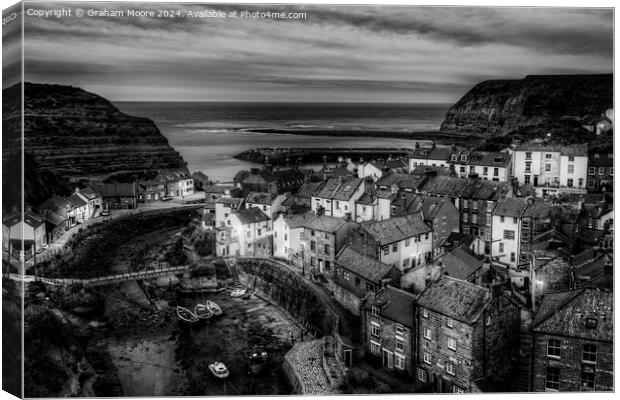 Staithes evening Canvas Print by Graham Moore