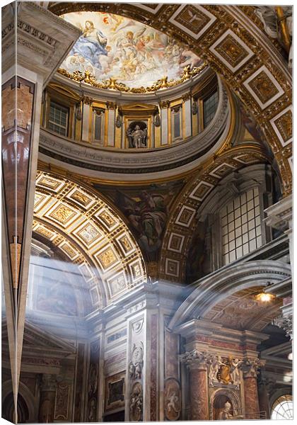 Inside St Peters, Rome Canvas Print by Graham Moore
