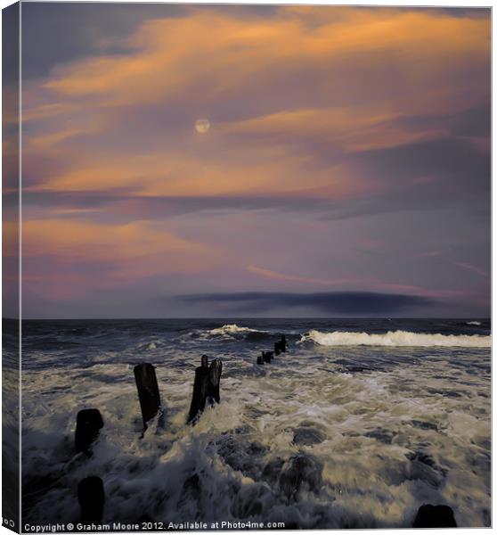 Evening Surf Canvas Print by Graham Moore