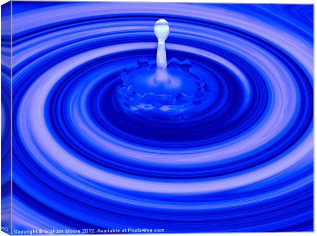 Droplet swirl Canvas Print by Graham Moore