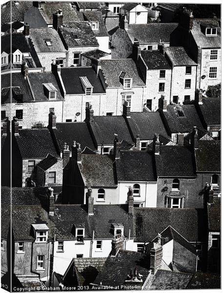 Terraced houses Canvas Print by Graham Moore