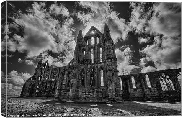 Whitby Abbey from the north Canvas Print by Graham Moore