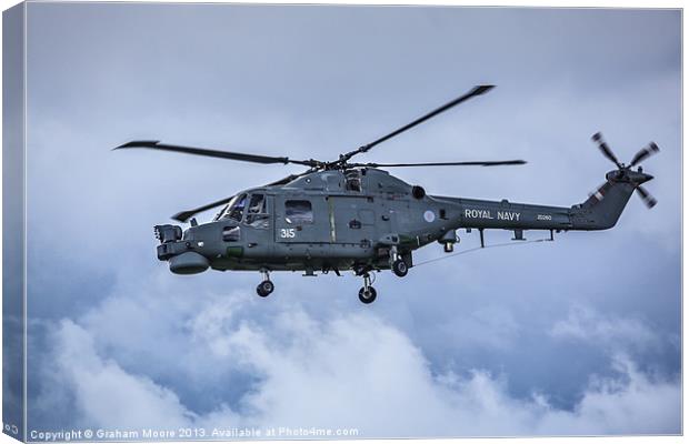Lynx helicopter Canvas Print by Graham Moore