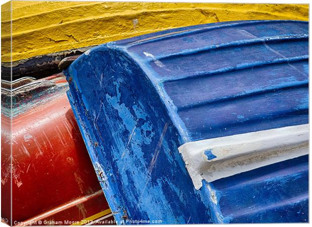 Row boats Canvas Print by Graham Moore