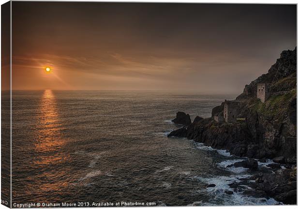 Botallack tin mine Canvas Print by Graham Moore