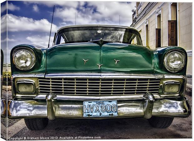 Old green Chevy Canvas Print by Graham Moore