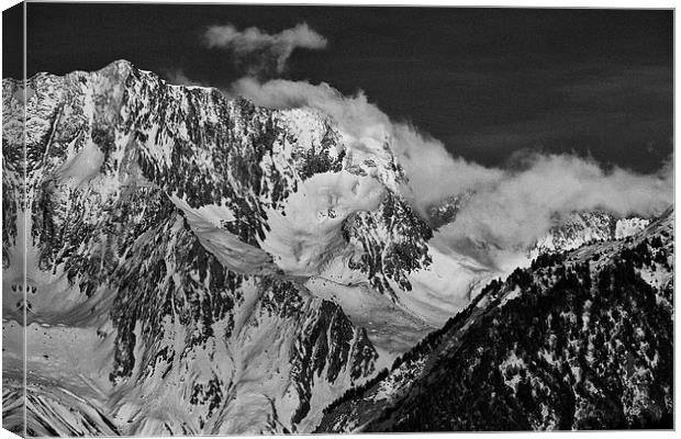 Mountains above Courchevel Canvas Print by Graham Moore
