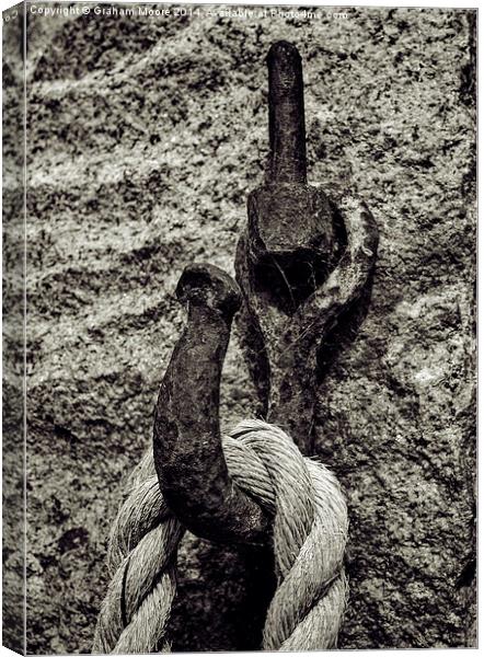 Rope on hook Canvas Print by Graham Moore