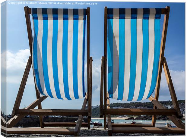 Deckchairs Canvas Print by Graham Moore