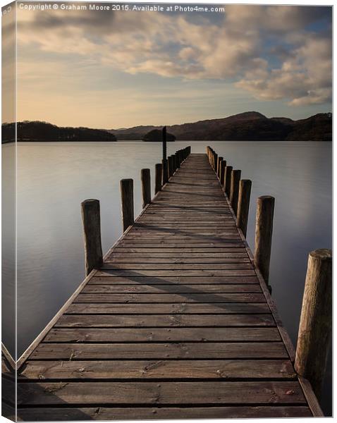 Coniston jetty Canvas Print by Graham Moore