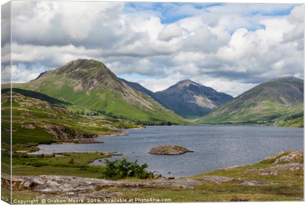 Wastwater and Great Gable Canvas Print by Graham Moore