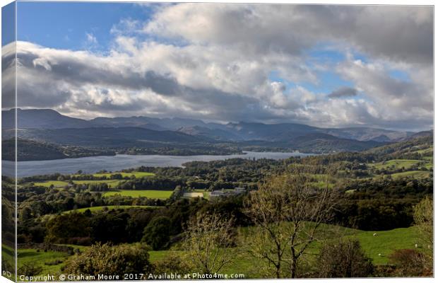 Orrest Head and Windermere Canvas Print by Graham Moore