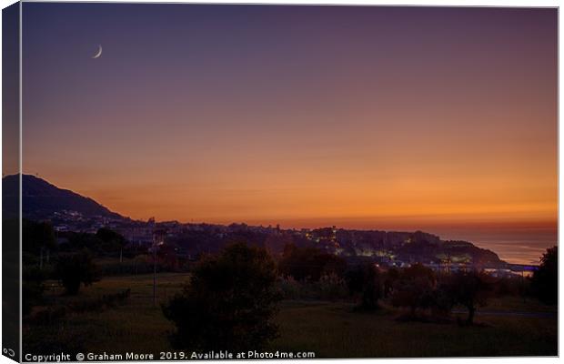 Tropea sunset Canvas Print by Graham Moore