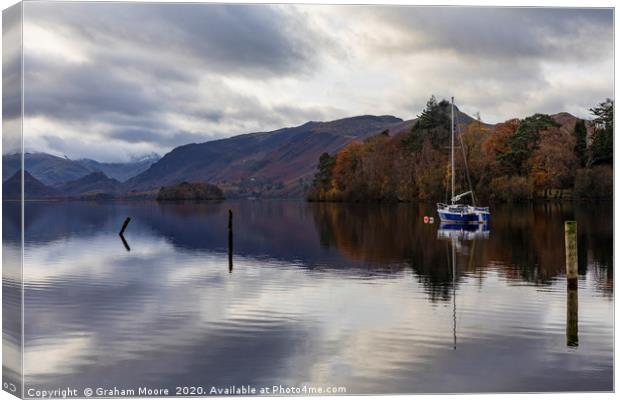Derwentwater and Castle Crag Canvas Print by Graham Moore