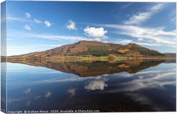 Bassenthwaite and Skiddaw Canvas Print by Graham Moore