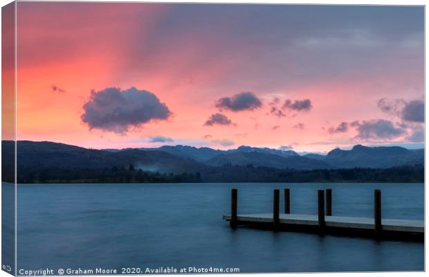 Windermere sunset Canvas Print by Graham Moore