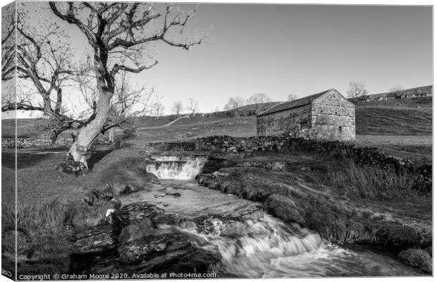 Cray Lower Falls Wharfedale North Yorkshire Canvas Print by Graham Moore