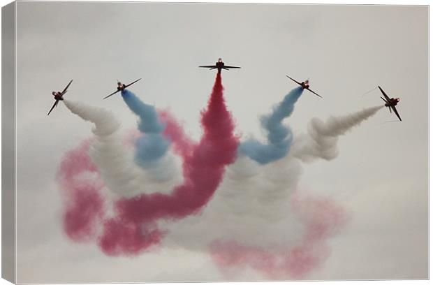 Red Arrows Canvas Print by Paul Farrell Photography
