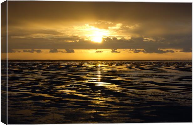 Hoylake sunset Canvas Print by Paul Farrell Photography