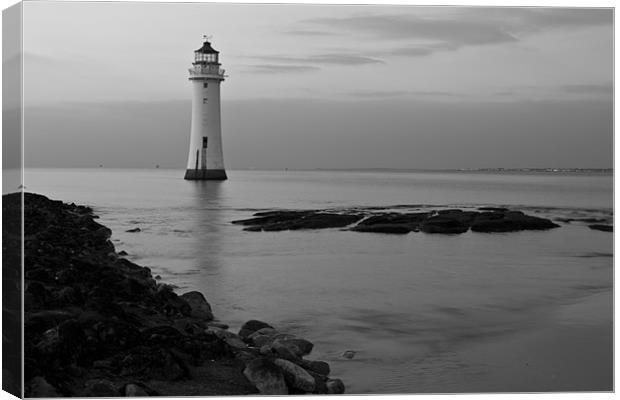 New Brighton lighthouse Canvas Print by Paul Farrell Photography