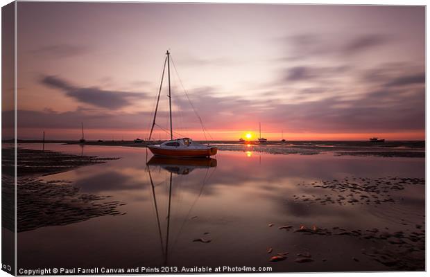 Another Meols sunset Canvas Print by Paul Farrell Photography
