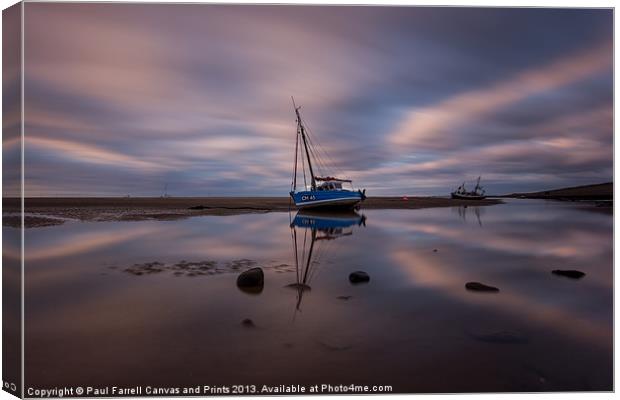 Boats at Meols Canvas Print by Paul Farrell Photography