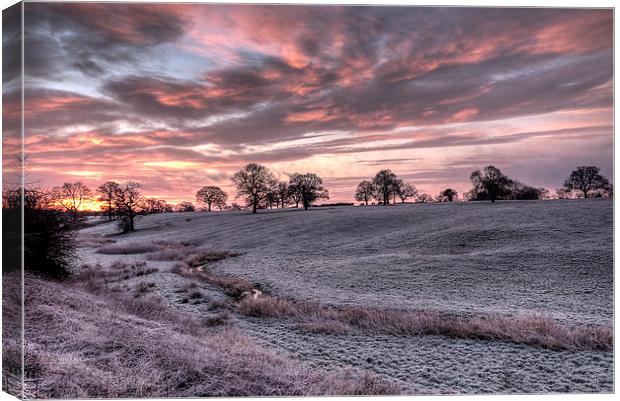 HDR winter sunrise Canvas Print by Paul Farrell Photography