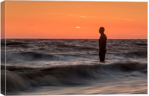 Golden sky at Crosby Canvas Print by Paul Farrell Photography