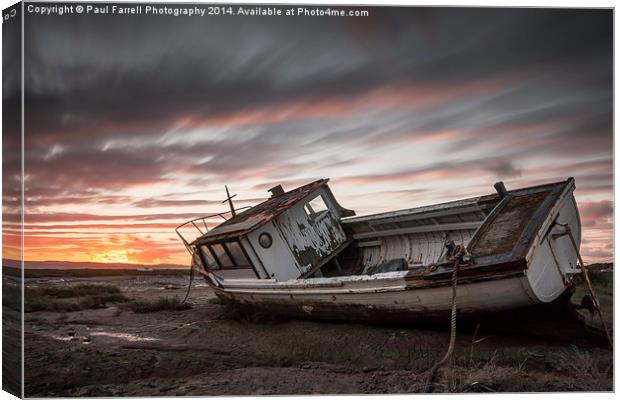  Sunset at Sheldrakes Canvas Print by Paul Farrell Photography