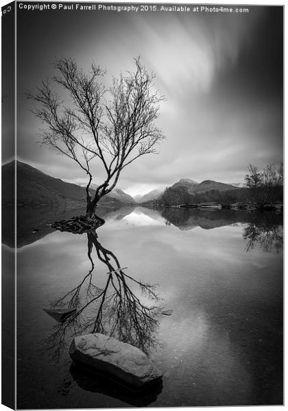  Llyn Padarn portrait Canvas Print by Paul Farrell Photography