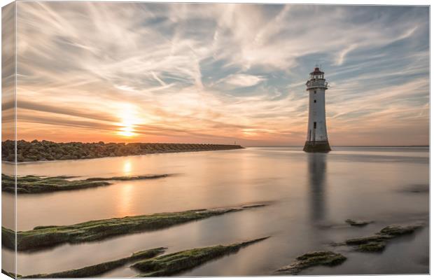 New Brighton sunset Canvas Print by Paul Farrell Photography
