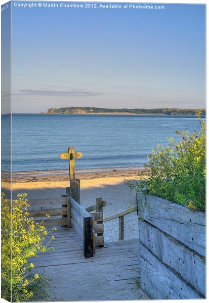 View to Caldey Island Canvas Print by Martin Chambers