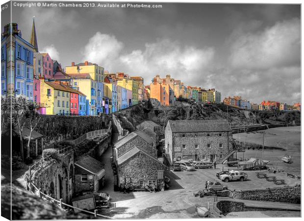 Tenby, The Sailing Club Canvas Print by Martin Chambers