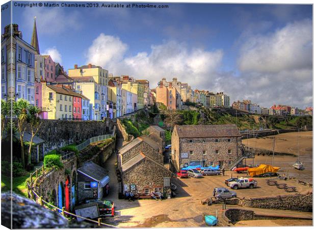 Tenby, The Sailing Club Canvas Print by Martin Chambers