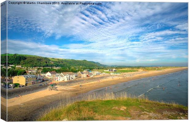 Pendine Sands Canvas Print by Martin Chambers