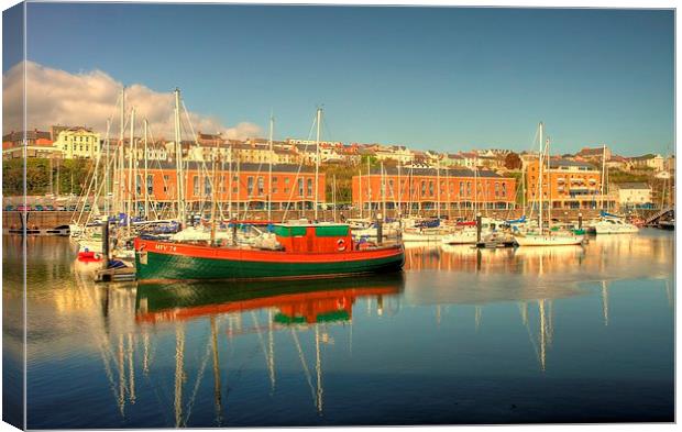 Milford Haven Marina Canvas Print by Martin Chambers