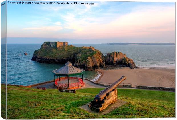 St Catherines Island Tenby Canvas Print by Martin Chambers