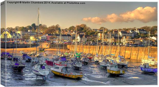  Saundersfoot Harbour Canvas Print by Martin Chambers