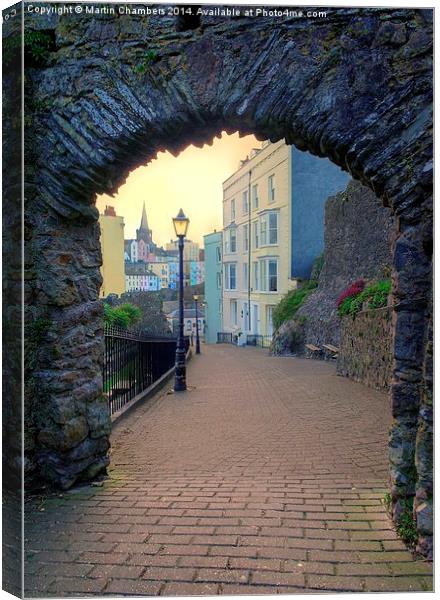  Through the Arch at Dusk Canvas Print by Martin Chambers