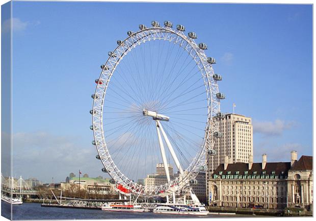 The london eye Canvas Print by yvette wallington