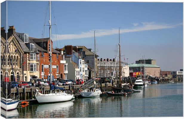 weymouth harbour Canvas Print by yvette wallington