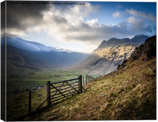 The Langdale Valley Canvas Print by Scott Taylor