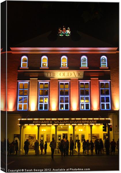 The Old Vic Illuminated Canvas Print by Sarah George