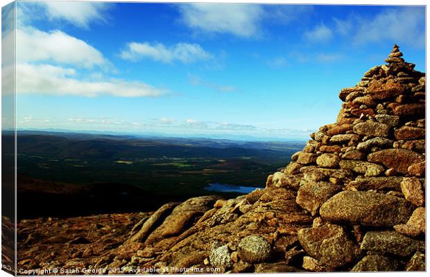 Top of Cairn Gorm Canvas Print by Sarah George