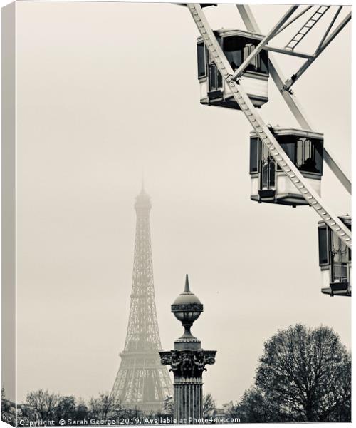 Winter in Paris Canvas Print by Sarah George